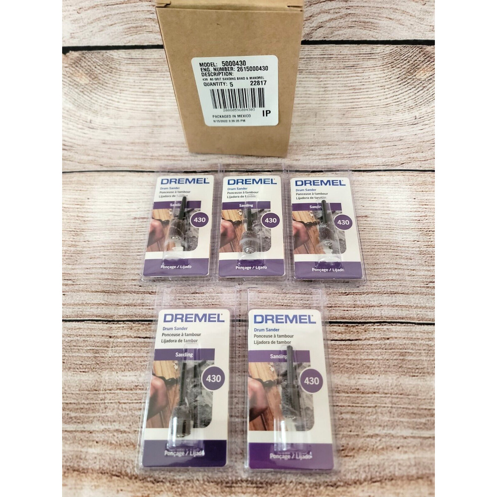 Dremel 430 1/4 Inch Drum Sanding Mandrels New OEM (Lot of 5)